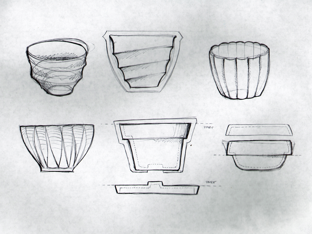 flour pot prep bowls / sketches