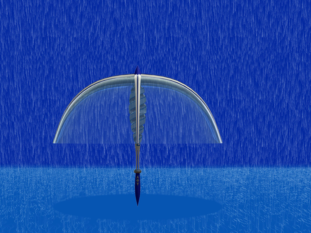 shape memory umbrella / in action